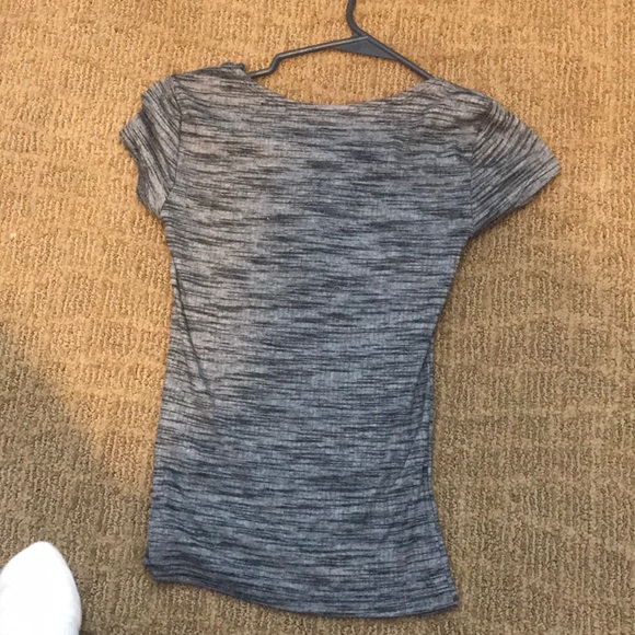 gray/black short fitted shirt - Picture 2 of 3